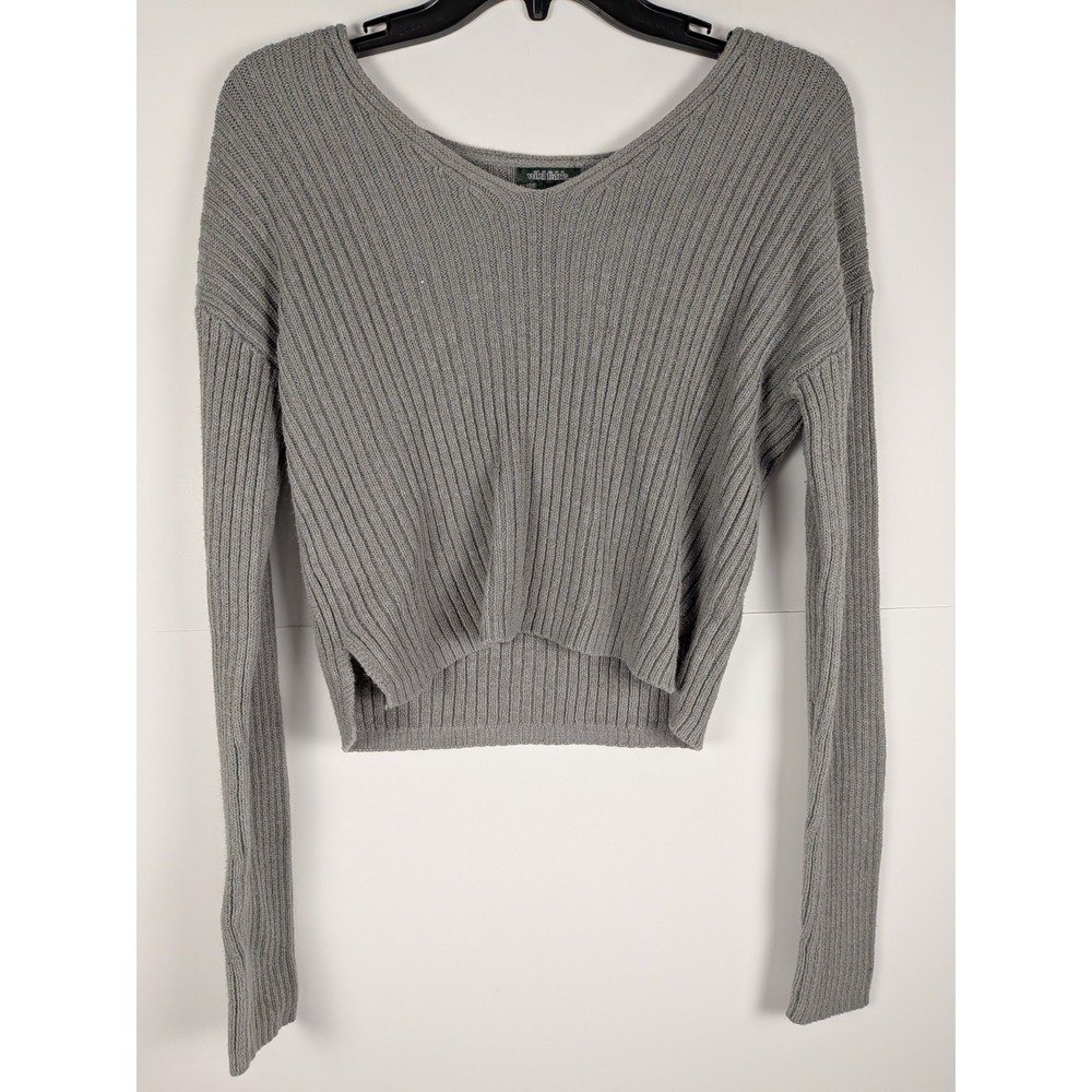 Wild Fable Gray Crop Sweater Size Small Women's